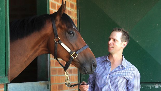 Canberra trainer Mattew Dale and Fell Swoop.