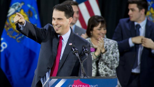 Rising star: Wisconsin Governor Scott Walker was a key target for Democrats, but he has survived and thrived.