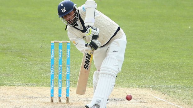Fawad Ahmed in action with the bat for Victoria.