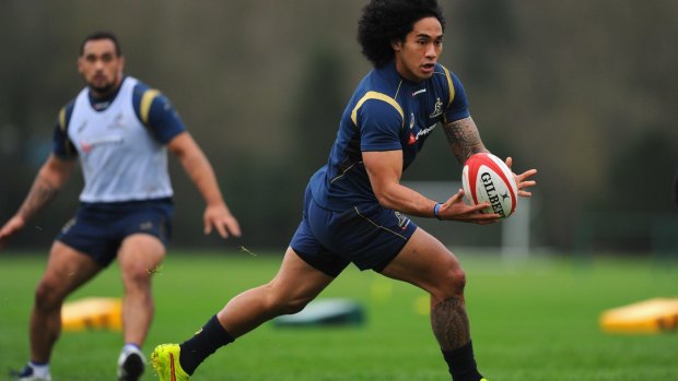 Hungry for tries: Wallaby winger Joe Tomane.