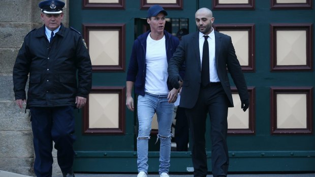 Oliver Curtis leaves the Cooma Correctional Centre on Friday.