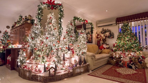 A Meadow Springs couple decorate their entire home with Christmas decorations every year.