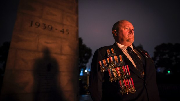 Andrew Tebby says he has a great sense of pride in joining the Anzac march.