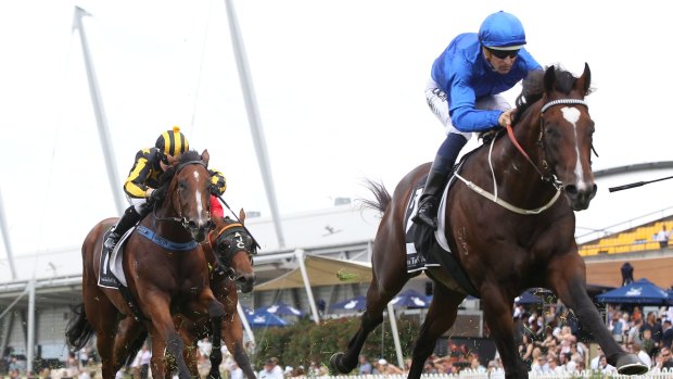 Class performer: Astern takes out the Silver Slipper Stakes at Rosehill.