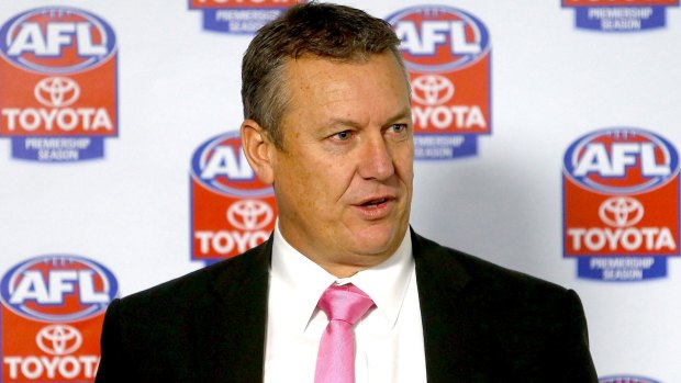 Taking his time: AFL football operations manager Mark Evans.
