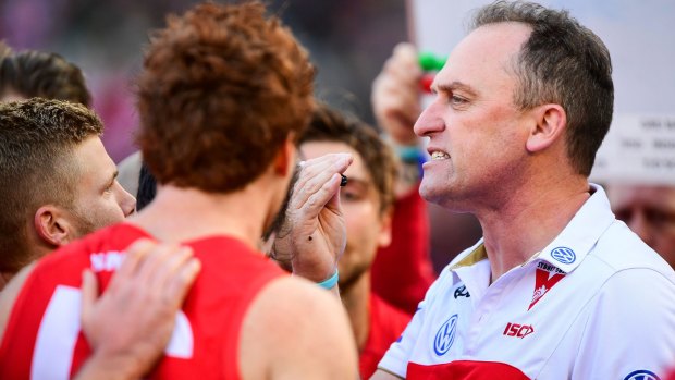 John Longmire has been a strong support for young players at Sydney.