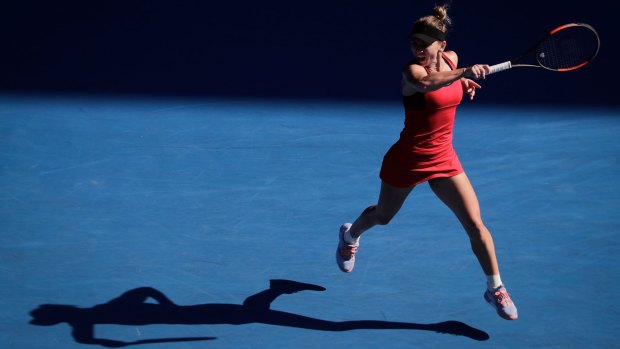 On top of the world: Simona Halep entered the Australian Open as the top-ranked woman in the world - but without a sponsor.