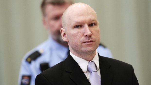 Right wing extremist Anders Breivik in court in March 2016.
