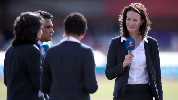 English broadcaster Alison Mitchell (right) will commentate the Ashes on BBC and ABC radio and English television