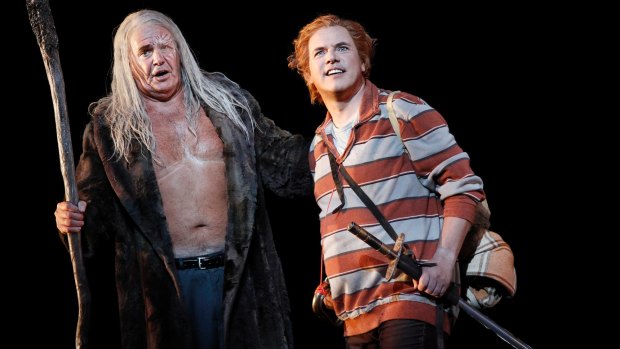 Wotan (Terje Stensvold) and Siegfried (Stefan Vinke) in <i>Siegfried</i>, part three of Opera Australia's 2013 production of Wagner's <i>The Ring</i>.