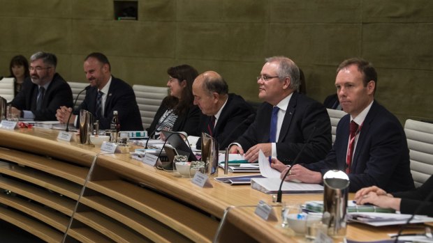 Federal Treasurer Scott Morrison meeting with state and territory treasurers in Sydney. 