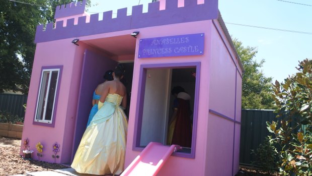 Disney princesses toured Annabelle's playground on Saturday.