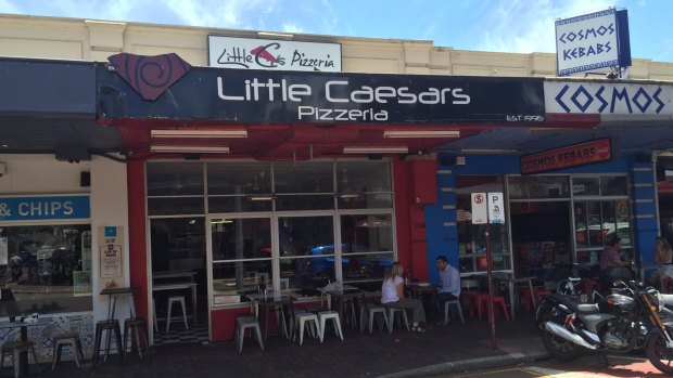 Little C's Pizzeria (which still displays the old Little Caesars signage), is 50 metres from Kalogeracos' new restaurant.