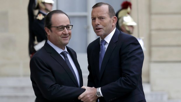 Prime Minister Tony Abbott met with French President Francois Hollande during his visit to Paris last month. 