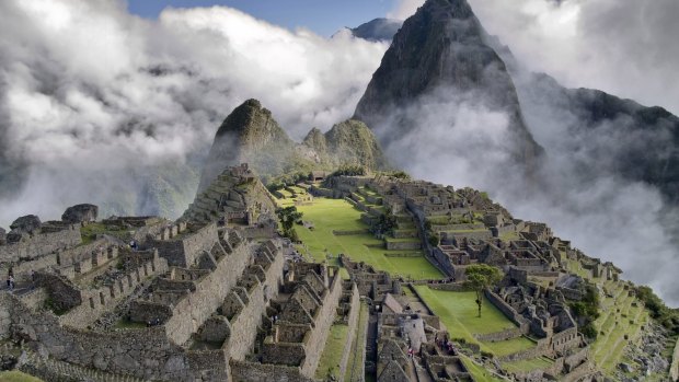 The Incan citadel of Machu Picchu.