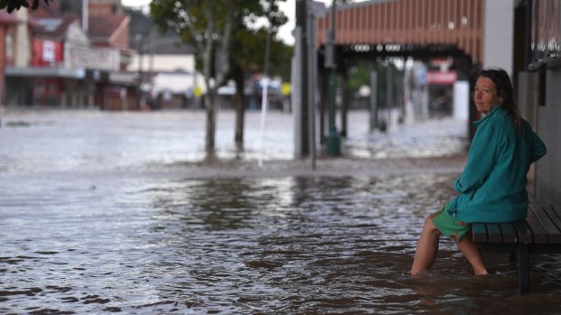 Lismore's CBD is flooded after the Wilsons River breached its banks early on Friday.