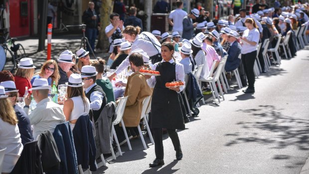 More than 1700 diners descended on Carlton for the annual Melbourne Food and Wine Festival event.