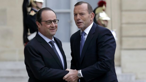 Prime Minister Tony Abbott met with French President Francois Hollande during his visit to Paris last month. 