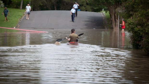 Flooding in the Brisbane suburb of Fairfield in January, 2011.