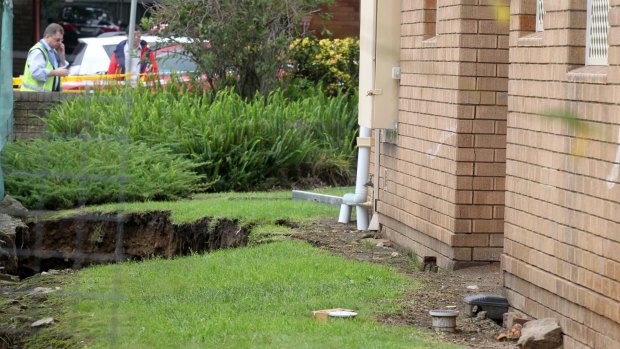 Three apartment buildings have been evacuated in Harris Park due to sink holes. 