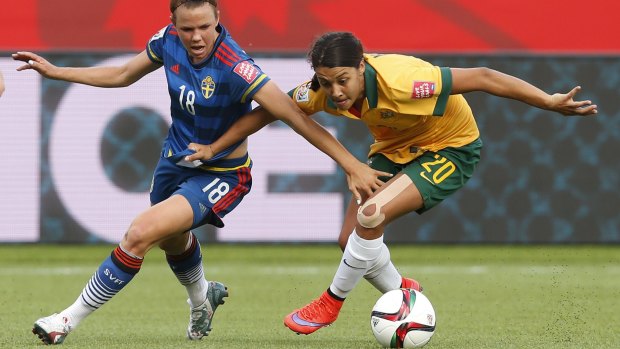 Just in time: Sam Kerr has beaten the clock to be selected for the Matilda's team for Rio.