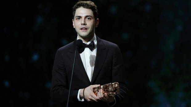 Director Xavier Dolan picking up another award at the Cesar Film Awards last month.