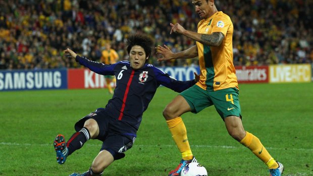The Socceroos played Japan during qualification for the 2014 World Cup.