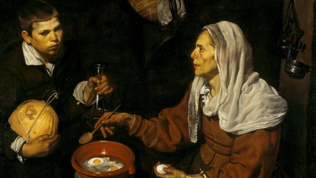 Velazquez' <i>An Old Woman Cooking Eggs</i> (1618) evokes a sense of mystery.