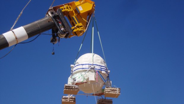 Scientists had to send the balloon 37 kilometres up, to the edge of earth's atmosphere.