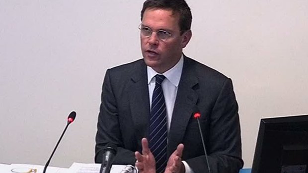 Feeling the heat: James Murdoch was forced to face a parliamentary inquiry in Britain.