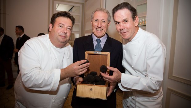 Truffle time: Peter Gilmore, Truffle & Wine Co’s Alf Salter and Thomas Keller.