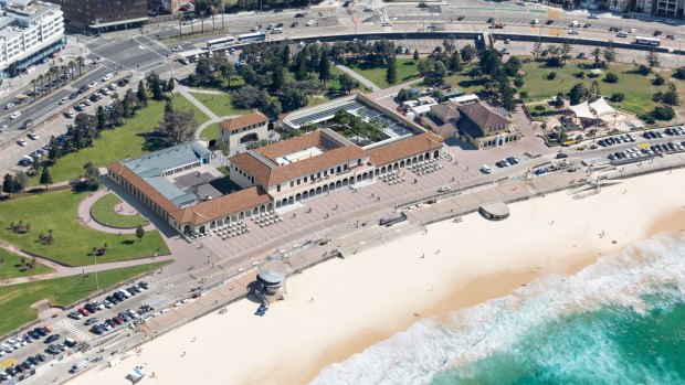 Artists impression of the Bondi Pavilion upgrade, with its original 1929 beach-facing facade restored. 