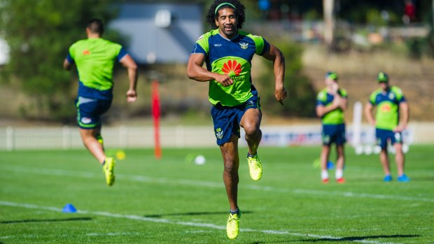Canberra Raiders veteran Sio Soliola is learning new tricks off "Leipana".