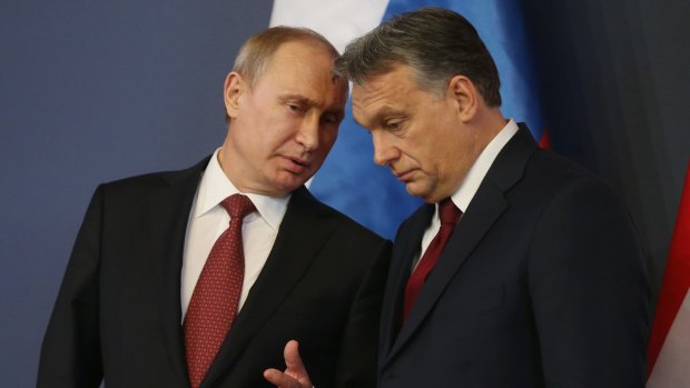 Hungarian Prime Minister Viktor Orban with Russian President Vladimir Putin in 2015.