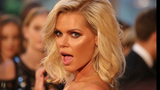 Sophie Monk arrives at the 2017 Logie Awards. 