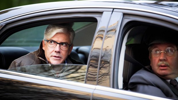 Politics with an edge: Shaun Micallef (left) as Andrew Dugdale in  The Ex-PM.