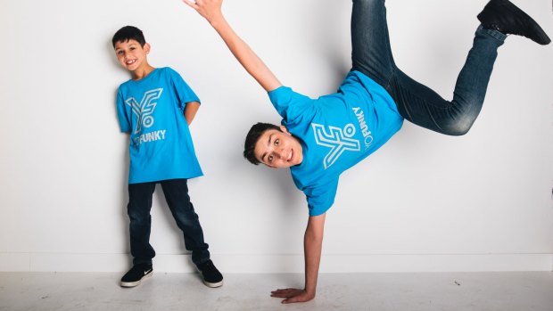 Canberra brothers Donnie, 8, and Ethan Hart, 12, have started their own fashion label, Yo Funky.