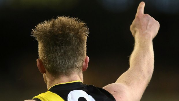 Jack's back: Jack Riewoldt now takes as much pleasure in his teammates' goals as his own.