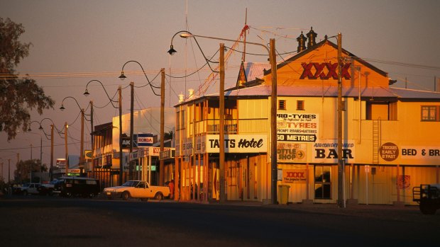 Main street of Winton, Queensland, also home to the North Gregory Hotel where Waltzing Matilda was first performed in public.