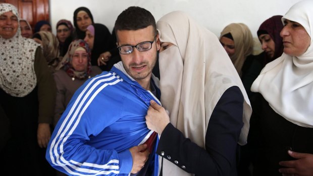 Palestinians mourn 27-year-old Abdallah Shalalda, shot dead in the raid.
