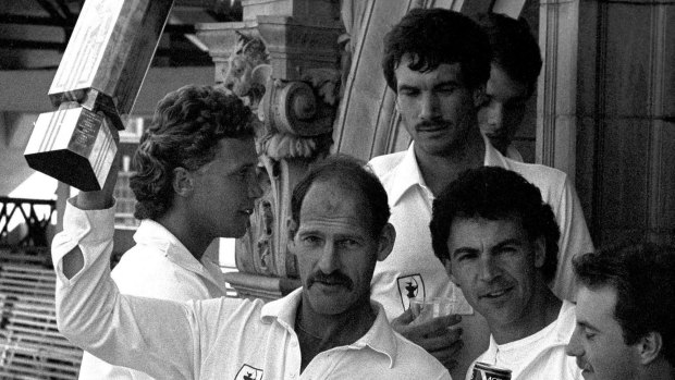 Dead at 66: Clive Rice, seen here as Nottinghamshire's captain in 1987, has lost his battle with cancer.