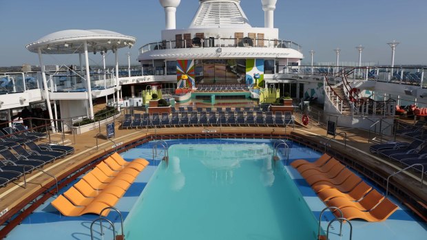 Ovation of the Sea's pool deck.