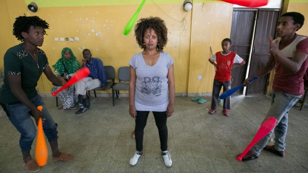 Australian circus star Sosina Wogayehu at her Gamo Circus School of Ethiopia in the capital, Addis Ababa.