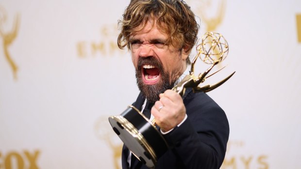 Peter Dinklage, winner of the award for Outstanding Supporting Actor in a Drama Series for <i>Game of Thrones</i>.