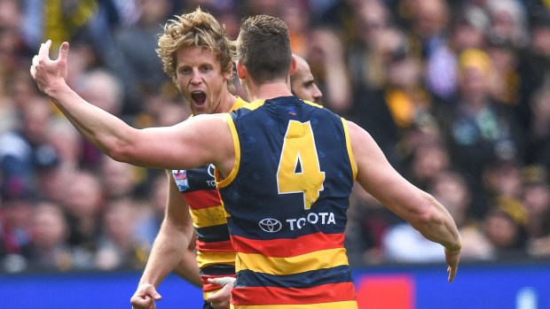 Rory Sloane (pictured) and Hugh Greenwood kept the Crows in front at quarter time.