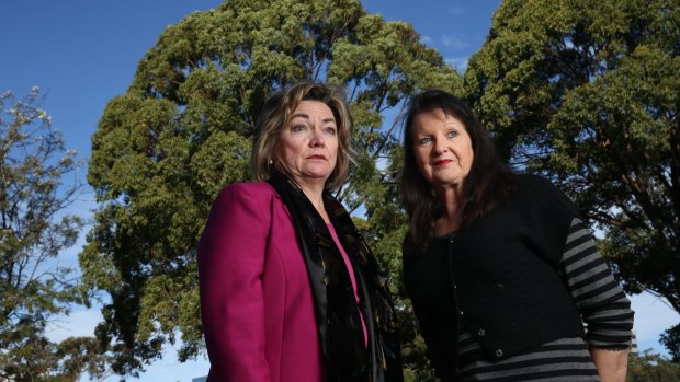 Concerned about relatives' care: Kate Mannix and Christine Macfadyen.