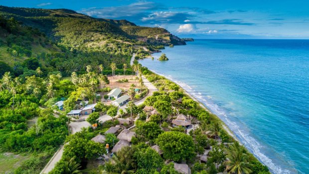 Sharing Bali and Beyond's Atauro Island huts are just metres from the sea.