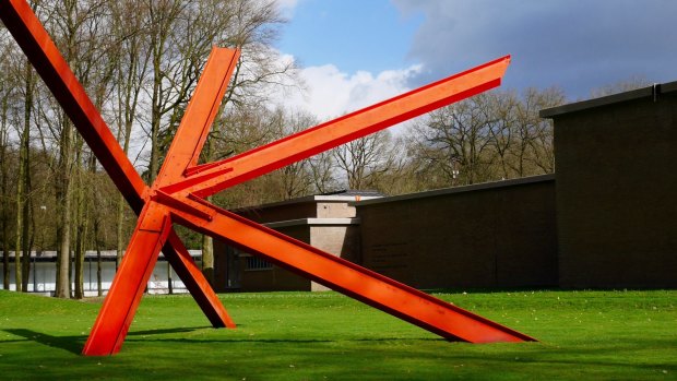 A sculpture outside the Kroller-Muller Museum.