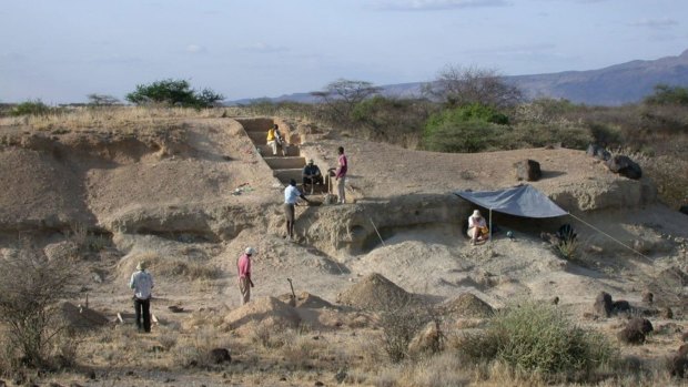 The Olorgesailie Basin excavation site.