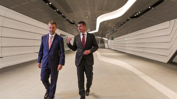 Premier Mike Baird and Transport Minister Andrew Constance at the opening.